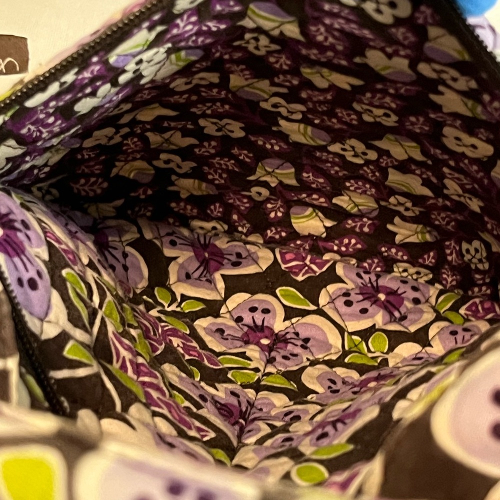 Vera Bradley Discontinued Plum Petal Floral Purple /Green /Black Backpack EUC - Picture 11 of 16